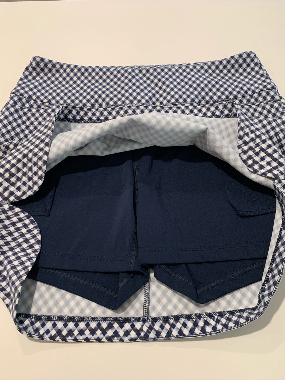 Lady Hagen Navy & White Gingham Checked Athletic Skort, Golf, Tennis, EUC, XL - Picture 7 of 12